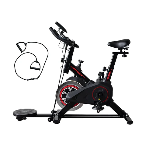 Bicicleta Estática 3 en 1 Sport con Twister, Ligas y LCD 120 kg