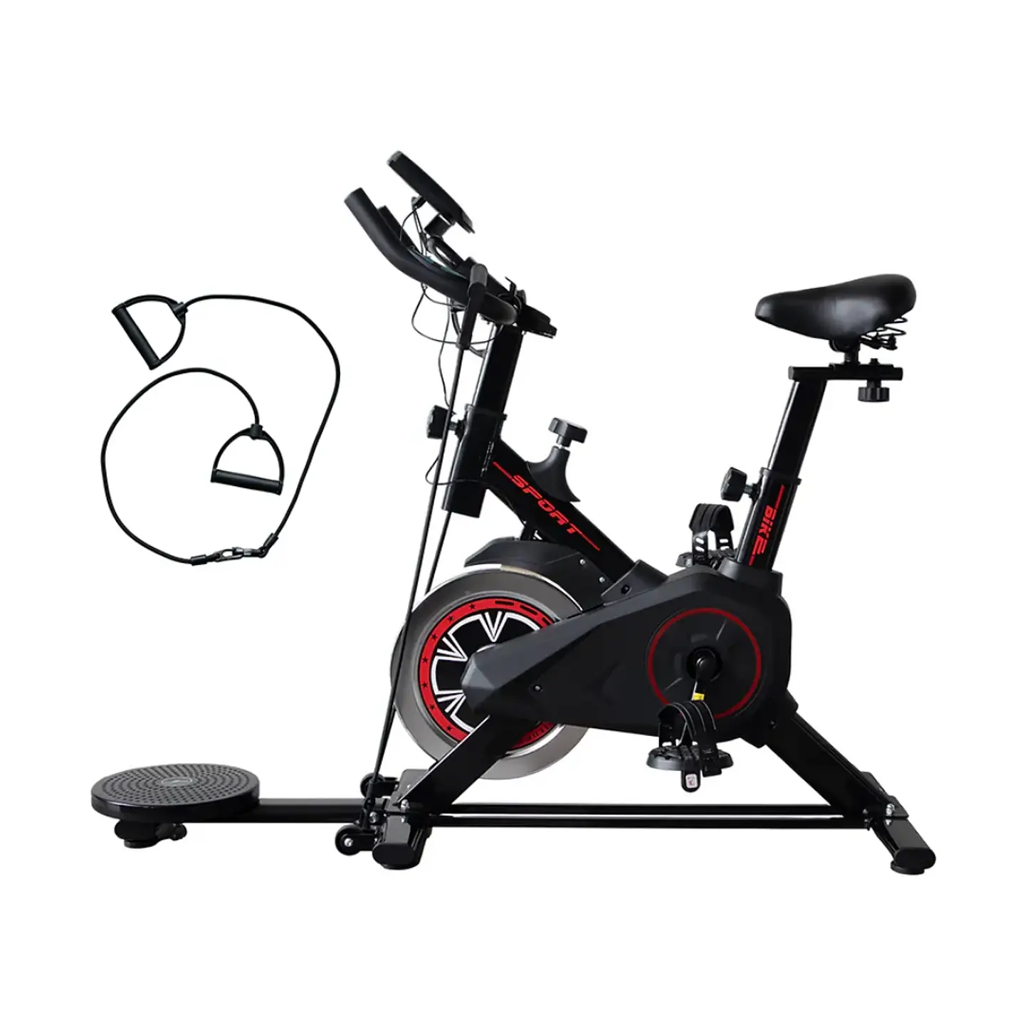 Bicicleta Estática 3 en 1 Sport con Twister, Ligas y LCD 120 kg 1