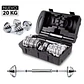 Set de Mancuernas Ajustables 20 kg con Discos Cromados y Barra Adaptadora - Miniatura 1