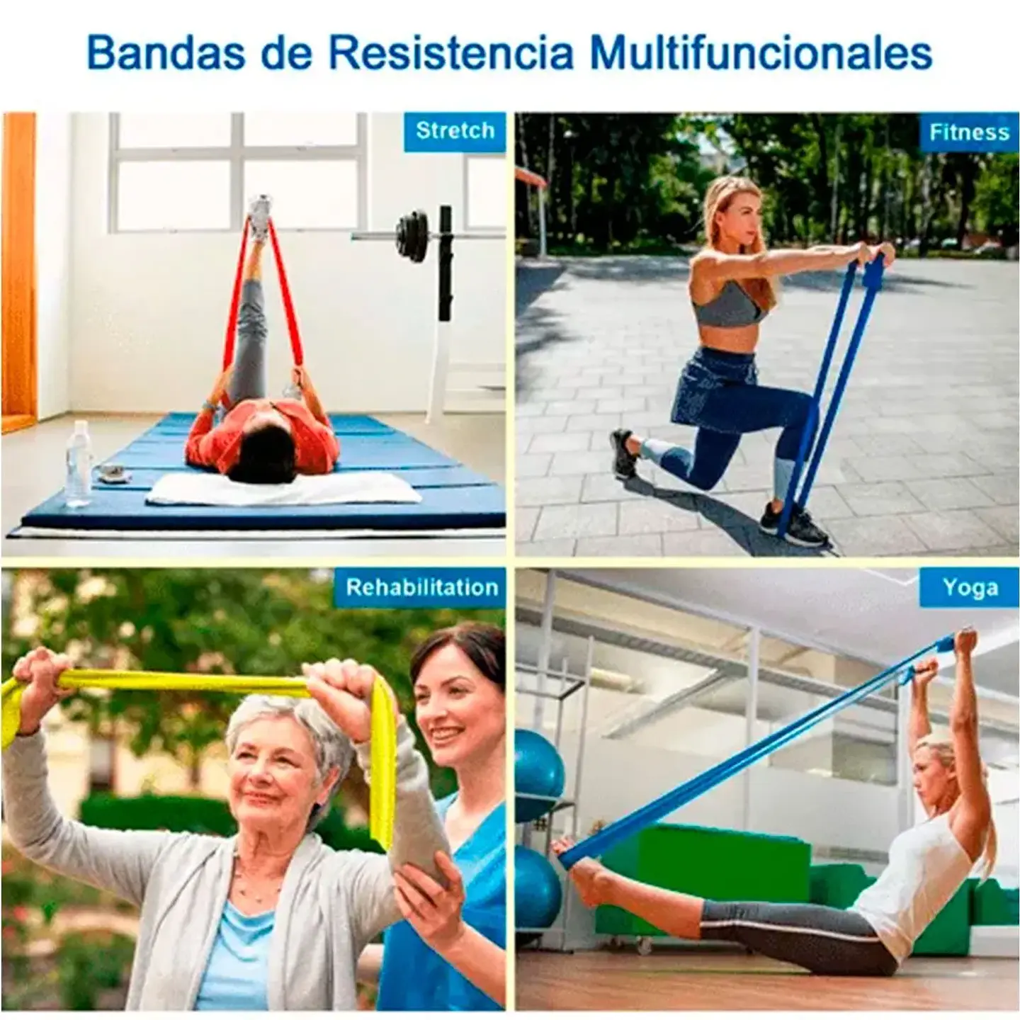 Bandas Elásticas Abiertas de Látex 3 Pack XFIT 3