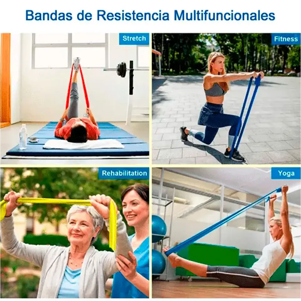 Bandas Elásticas Abiertas de Látex 3 Pack XFIT 3