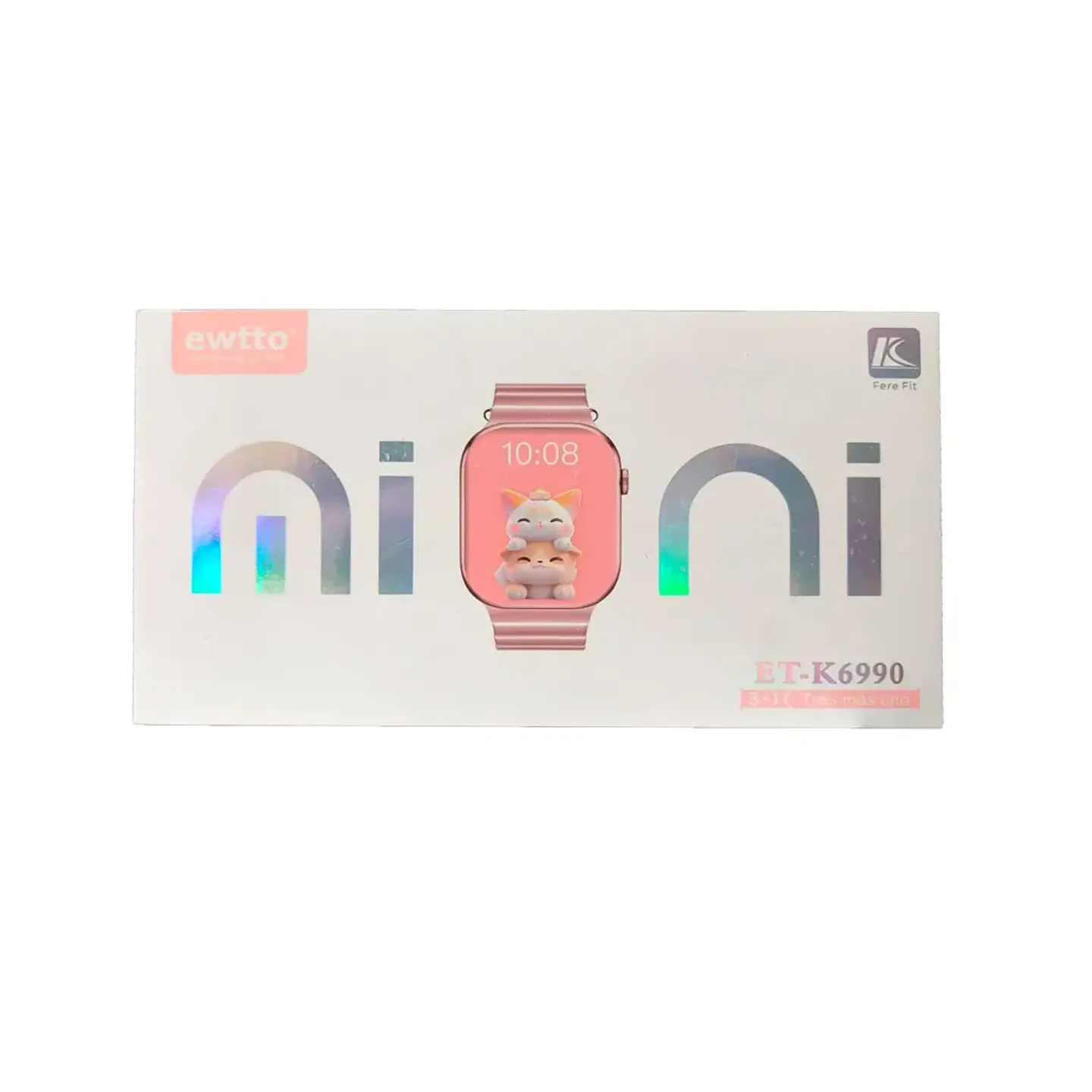 Smartwatch Ewtto ET-K6990 Mini Rosado – 3 Correas Intercambiables 4