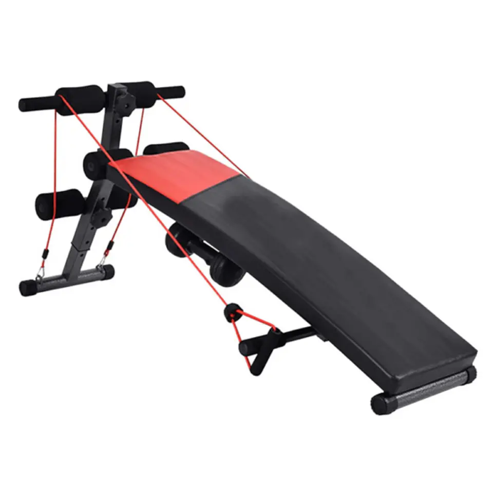 Banca Abdominal con Ligas + Pesas – Multifuncional y Plegable 1