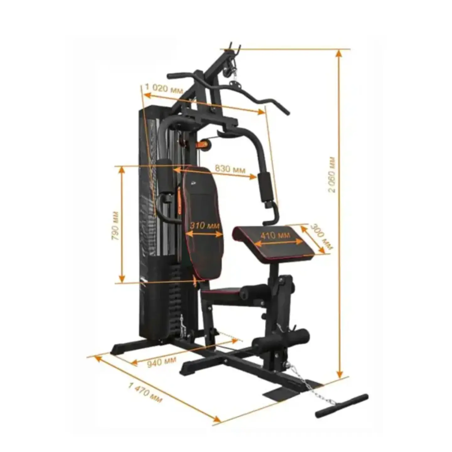 Mini Gym Multifuncional con Pila de 68 kg 3