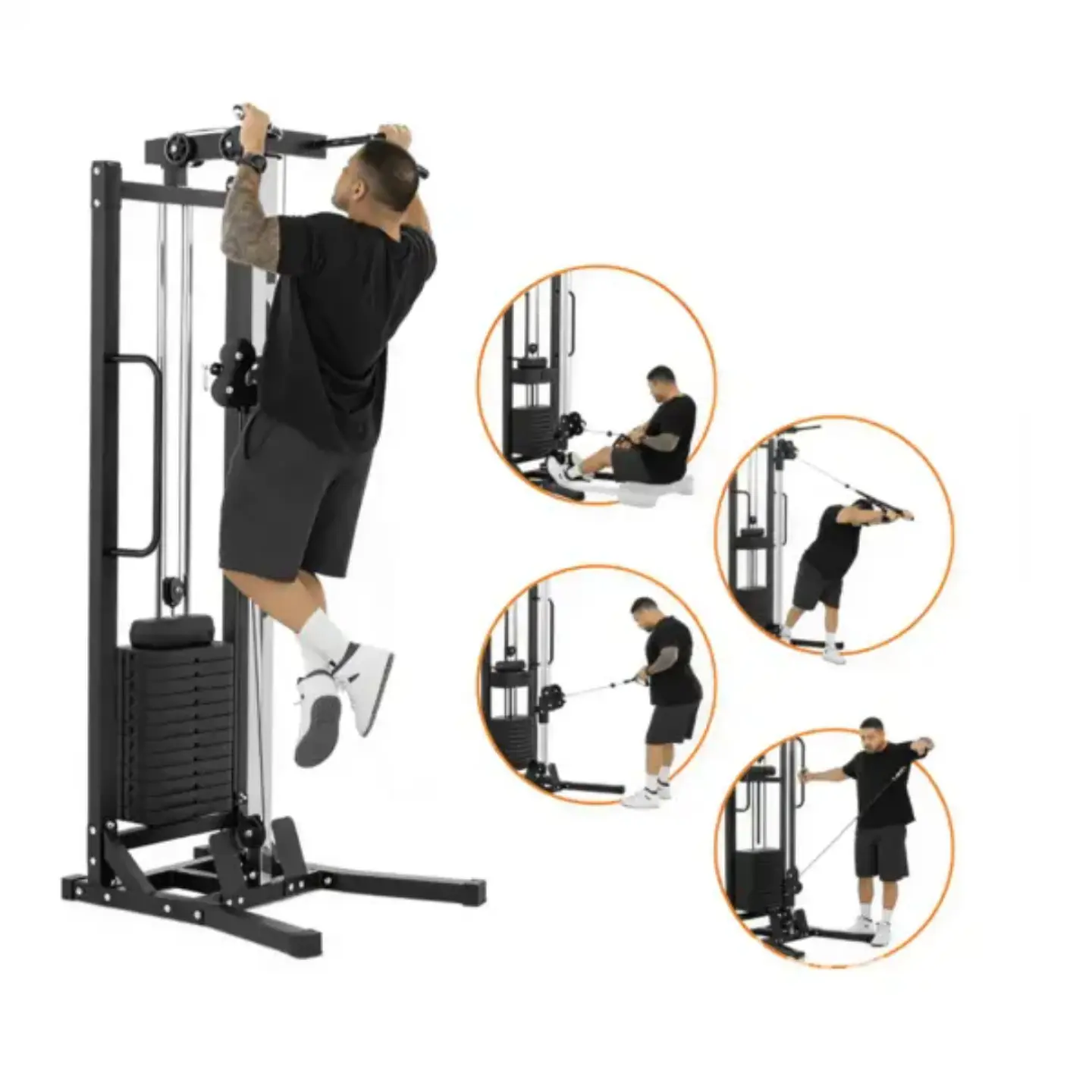 Polea 18 Niveles con Dominada – Estación Multifuncional de Entrenamiento 4