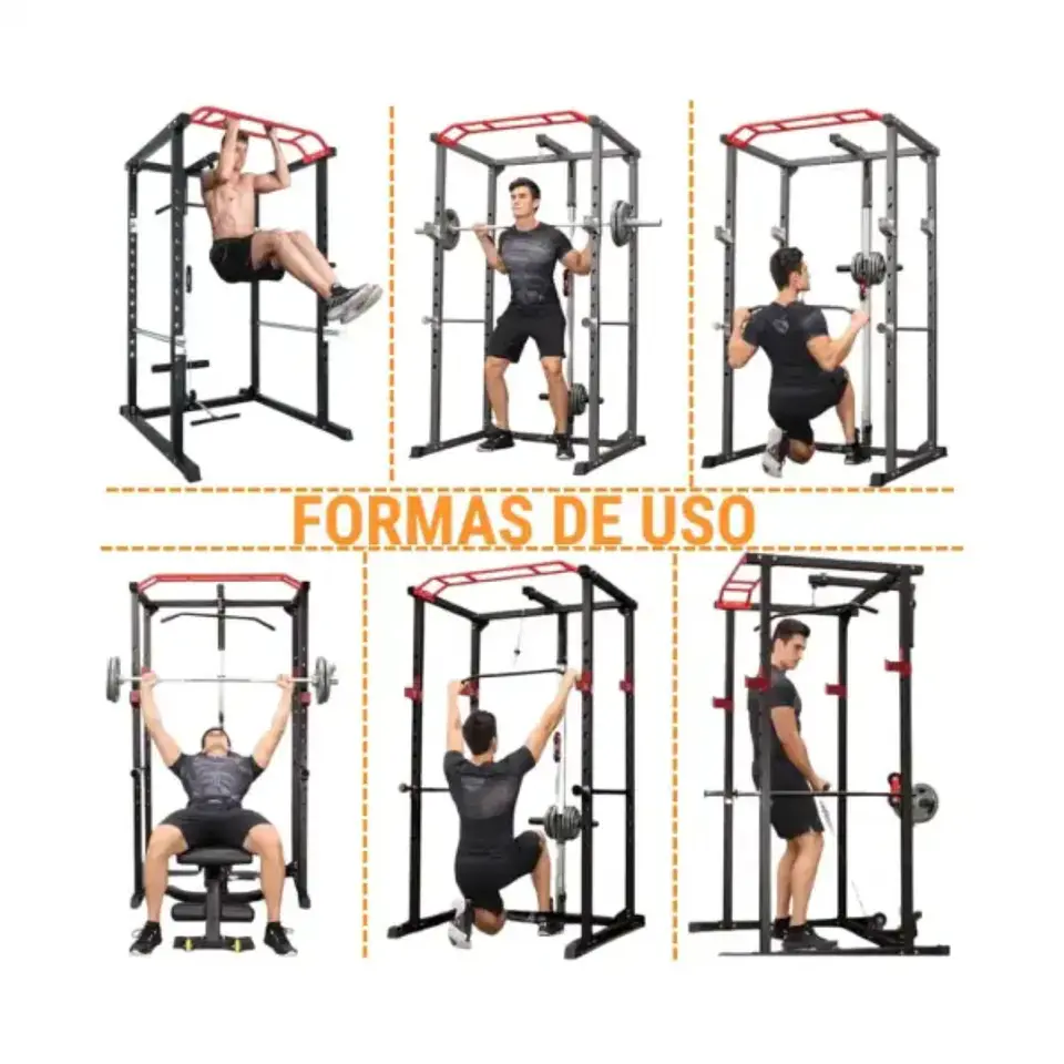 Jaula de Potencia Multifuncional con Poleas y Dominadas – 200 kg 3
