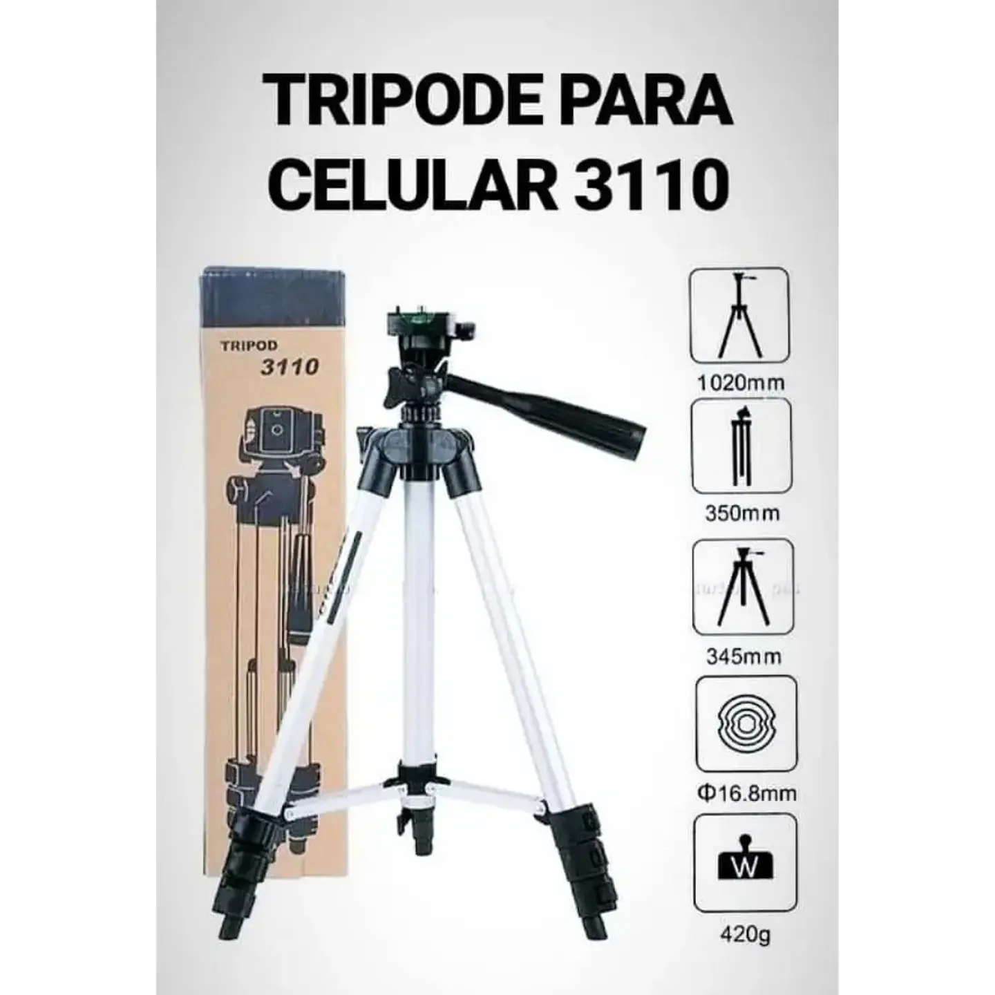 Trípode 3110 para Cámara y Celular 1.02 m 3