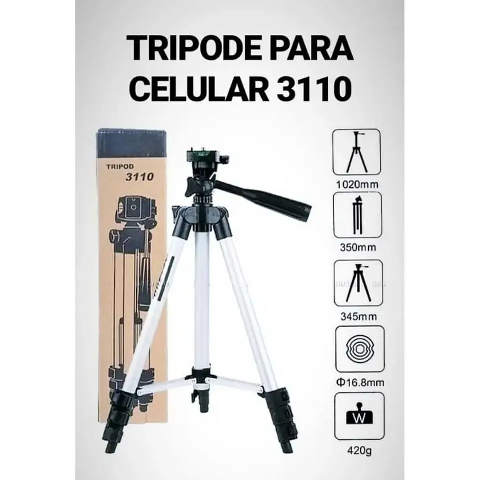 Trípode 3110 para Cámara y Celular 1.02 m 3