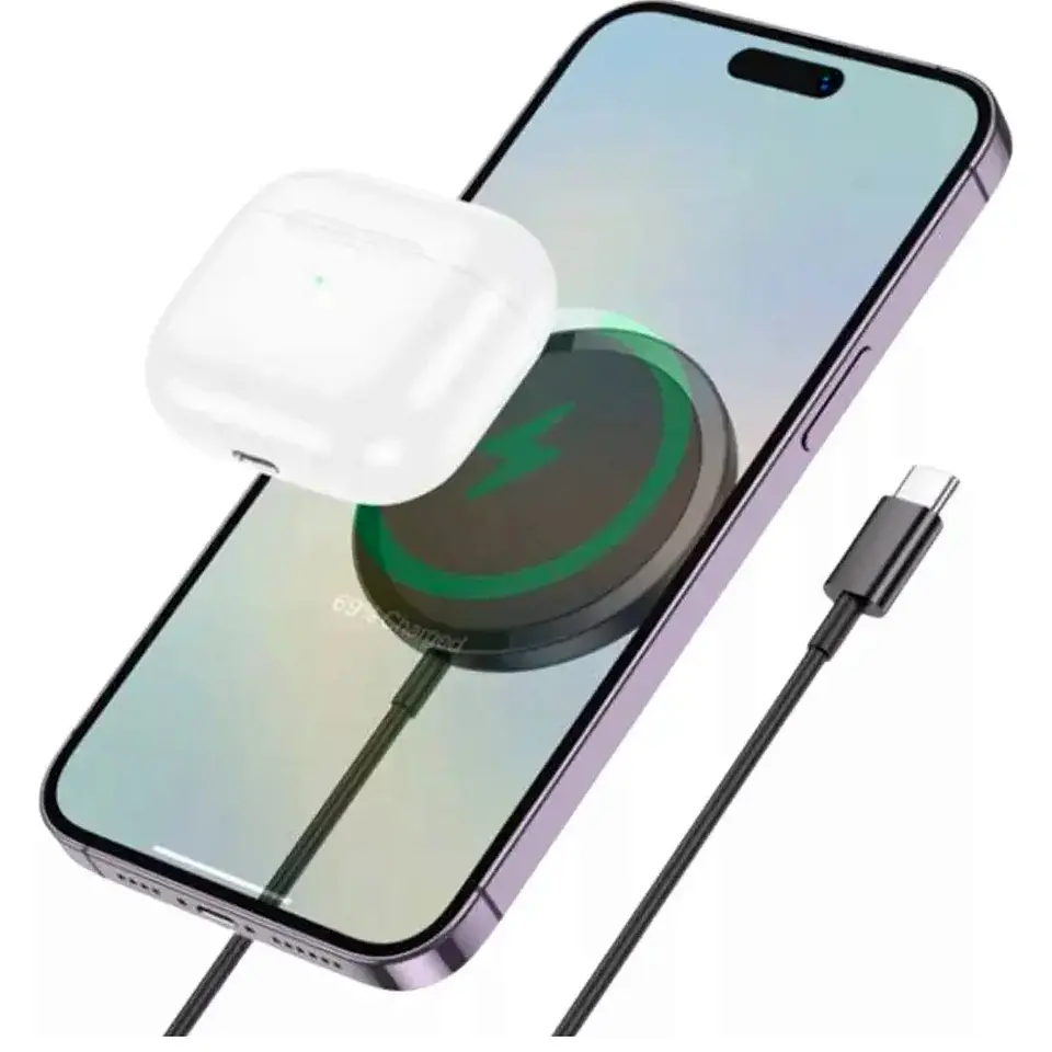 Cargador Inalámbrico Magnético Fast Charge 15W Hoco CW52 Negro 4