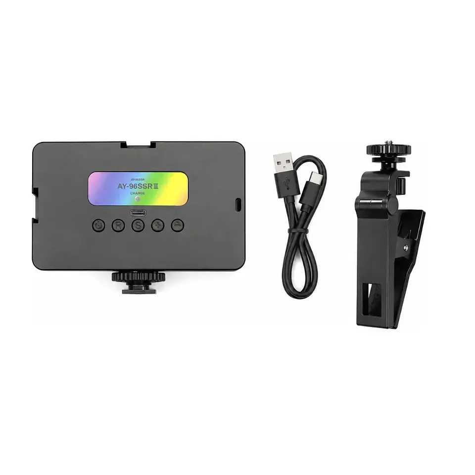 Panel LED Selfie Portátil AY-96JSSR – Luz para Fotos, Videos y Streaming 2