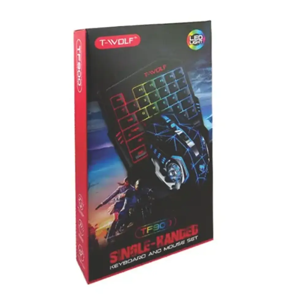 Kit Gamer 3 en 1 ATE-GMM1 – Teclado + Mouse RGB + Adaptador Bluetooth 3