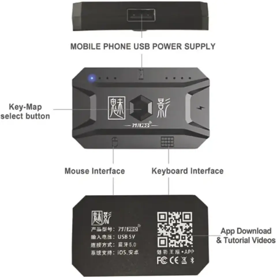 Kit Gamer 3 en 1 ATE-GMM1 – Teclado + Mouse RGB + Adaptador Bluetooth 4