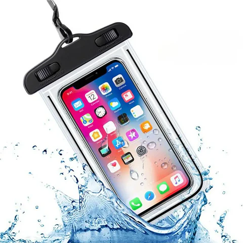 Funda Impermeable para Celular hasta 6" – Protector Acuático con Correa