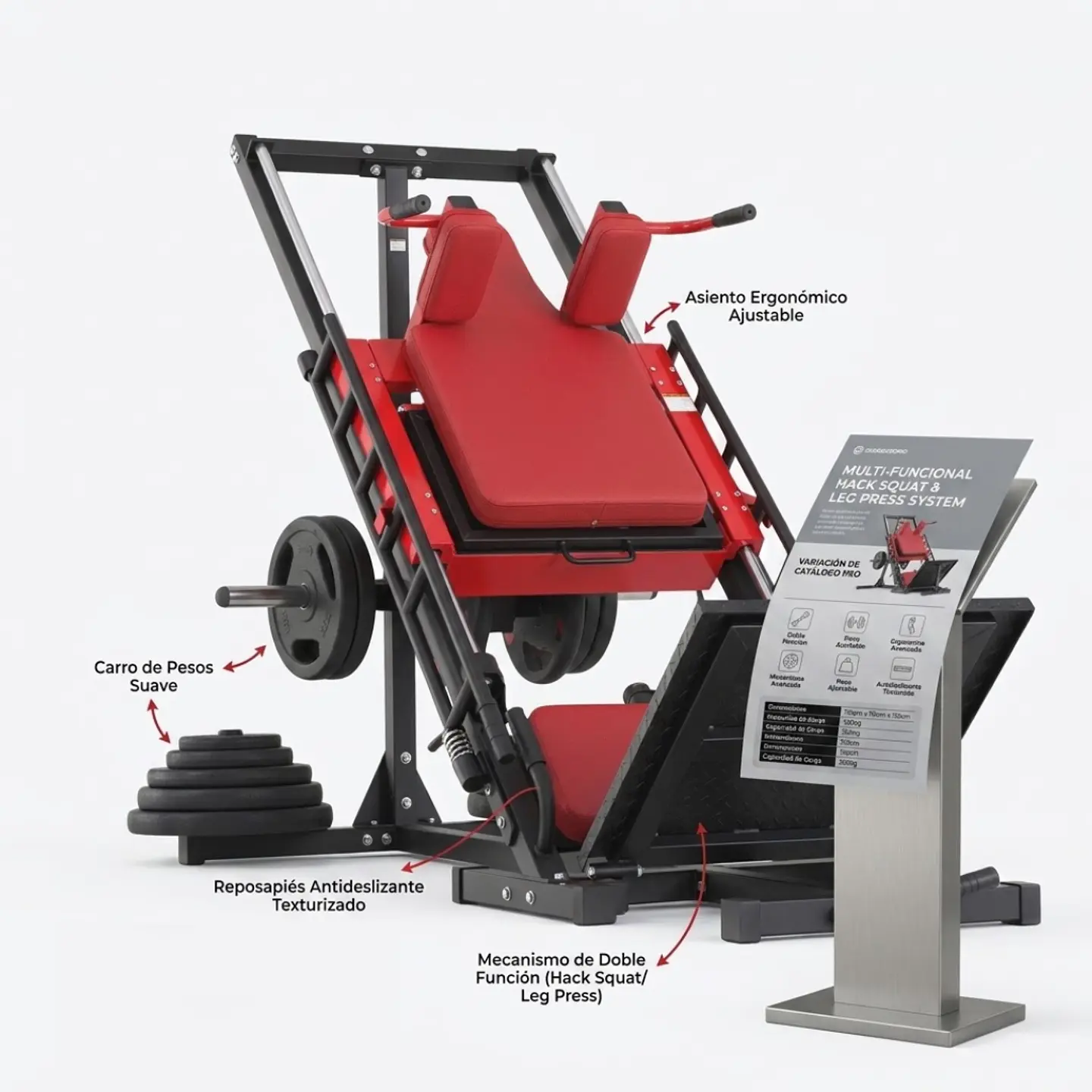 Prensa Dual para Piernas | Máquina de Fuerza para Gimnasio 3