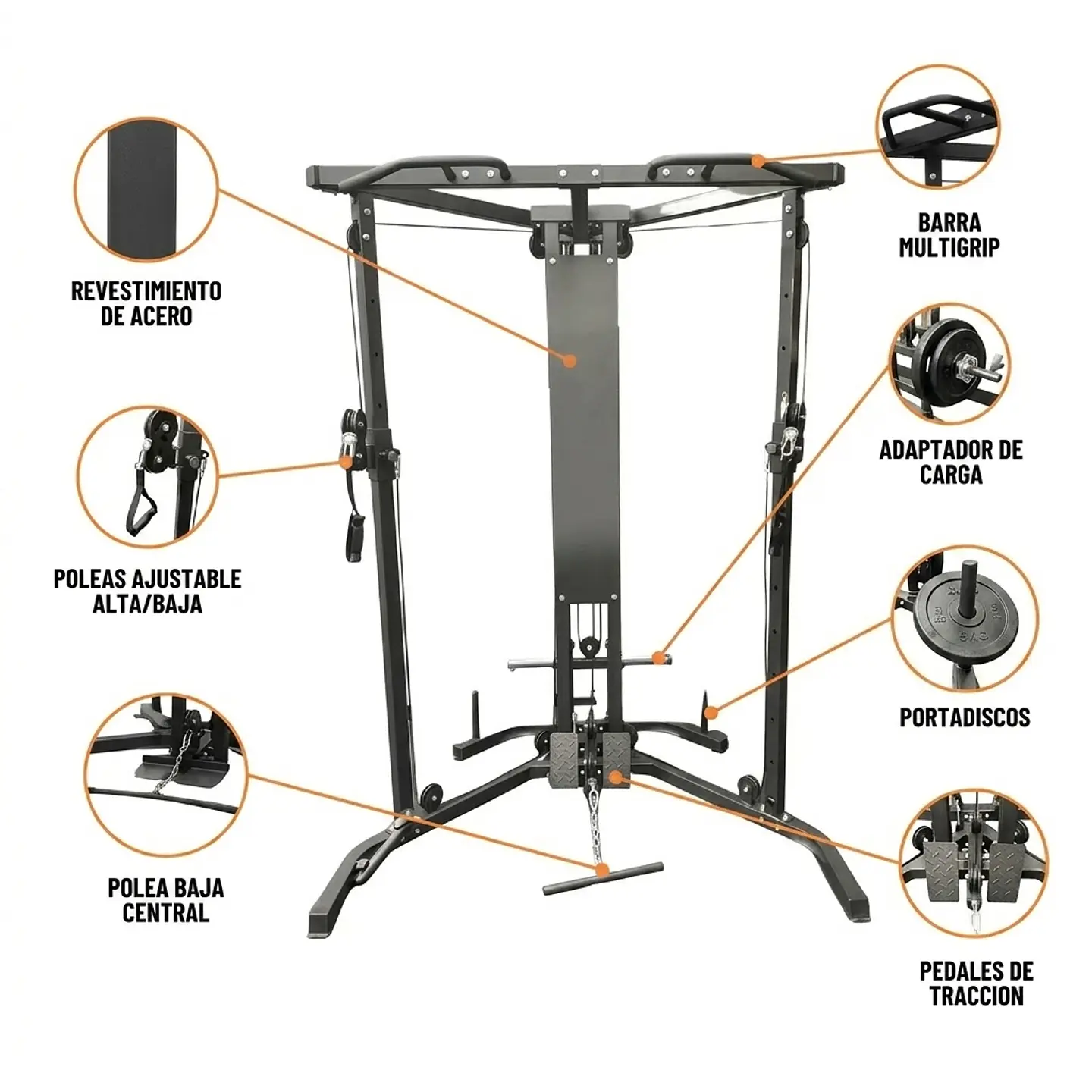 Crossover Home de Poleas – Equipo Multifuncional para Entrenamiento de Fuerza 3
