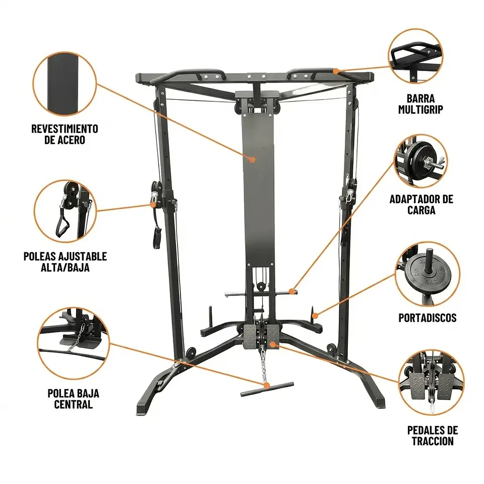 Crossover Home de Poleas – Equipo Multifuncional para Entrenamiento de Fuerza 3