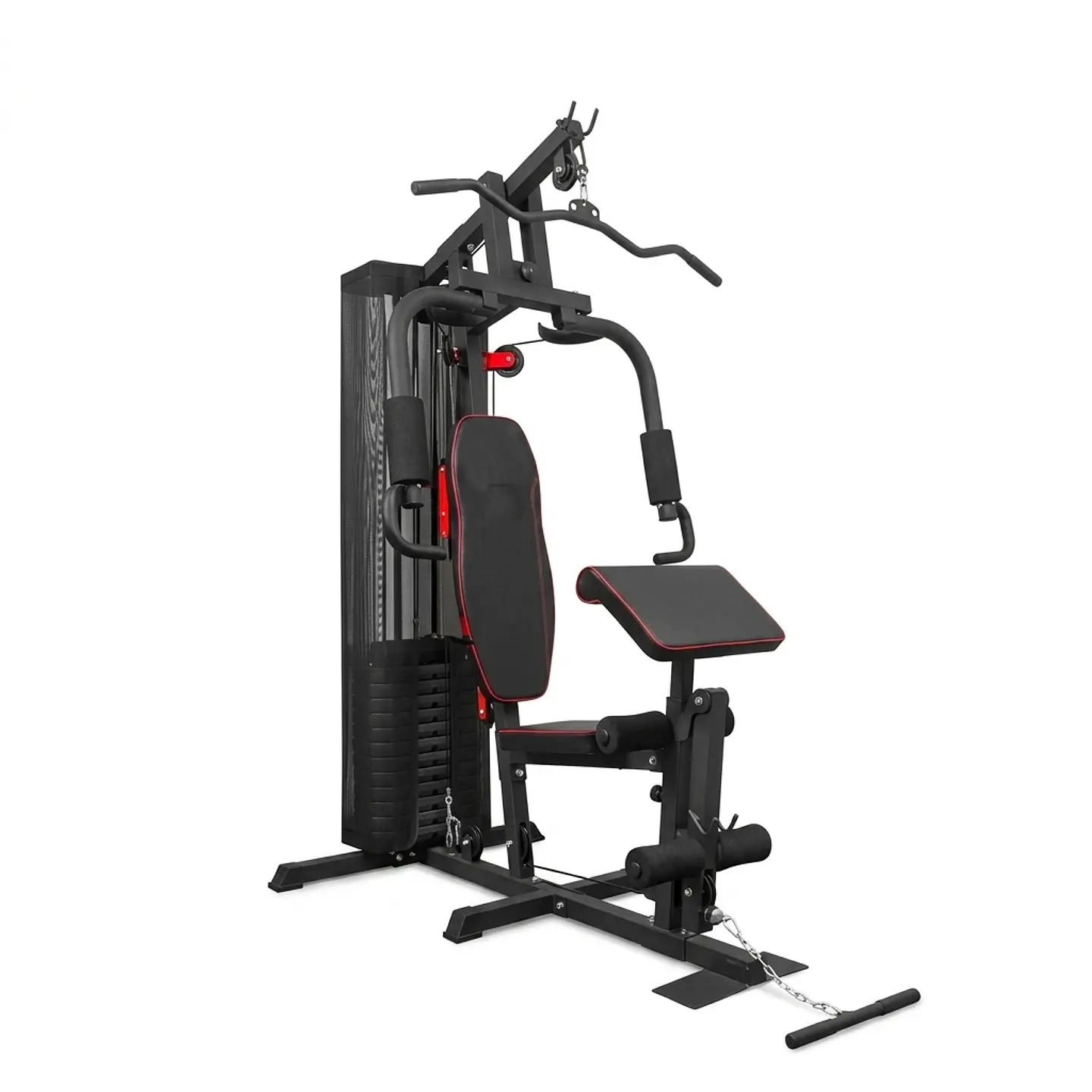 Mini Gym Multifuncional con Pila de 68 kg Rojo 1