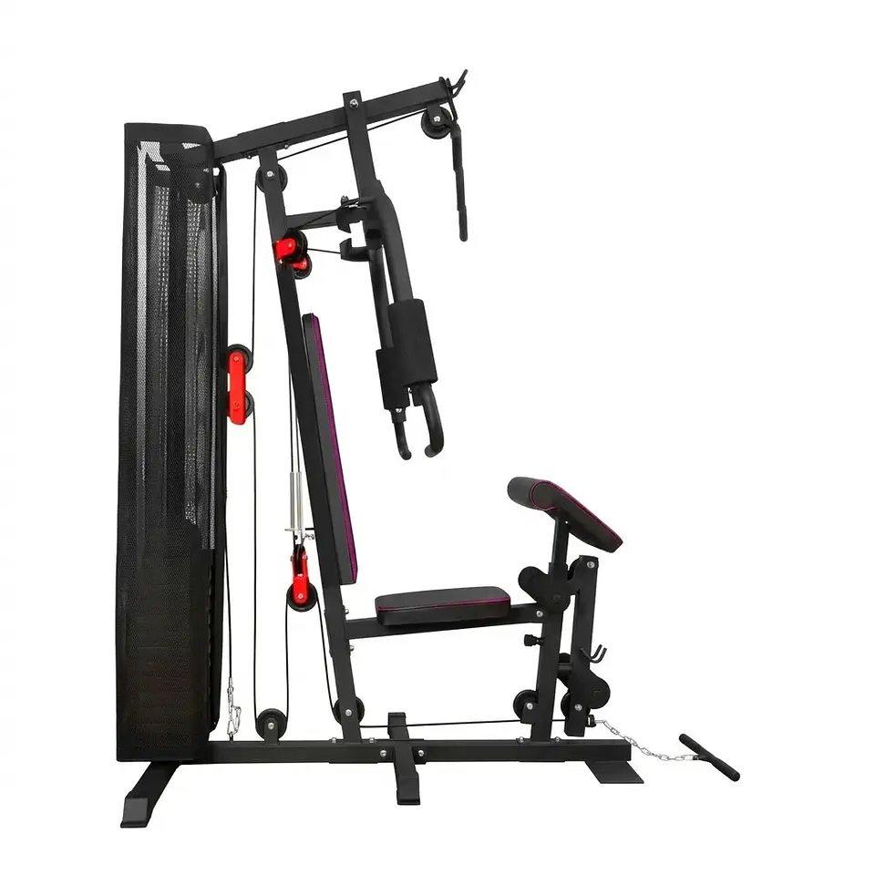 Mini Gym Multifuncional con Pila de 68 kg Rojo 2