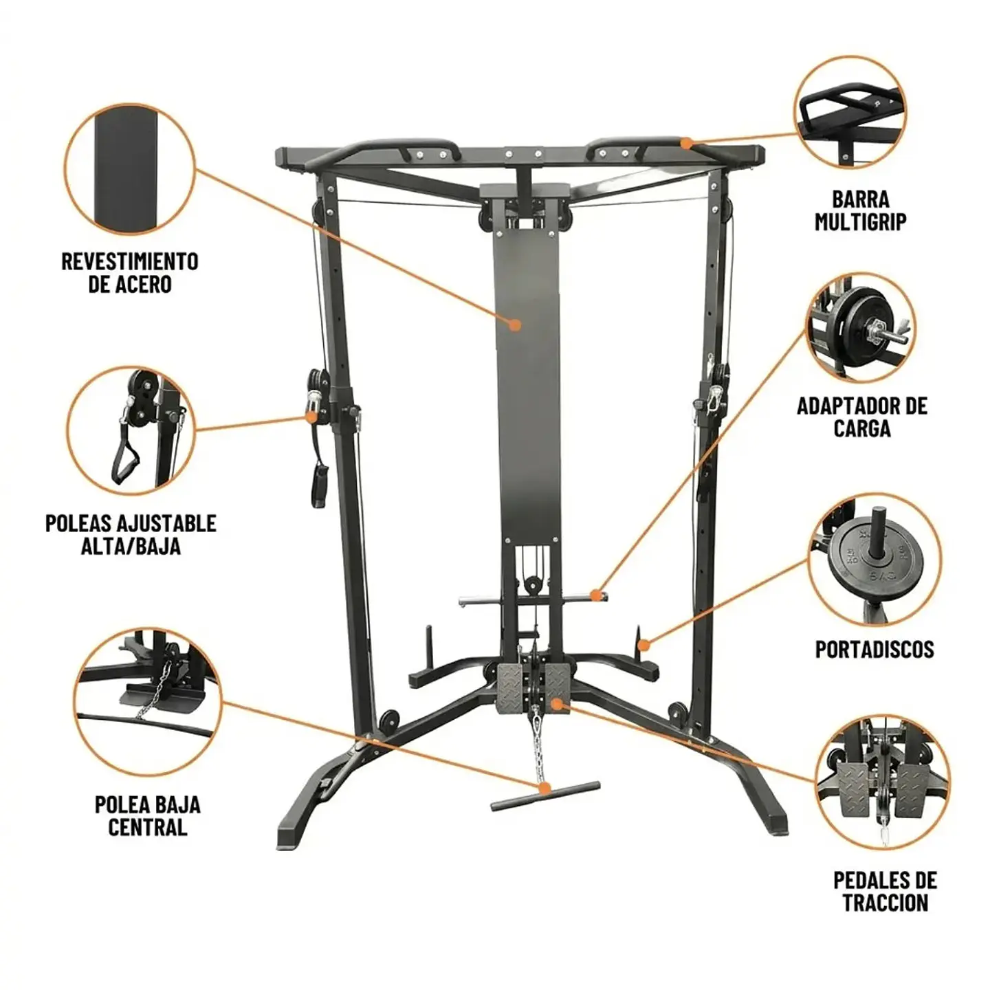 Crossover Home de Poleas – Equipo Multifuncional para Entrenamiento de Fuerza 3