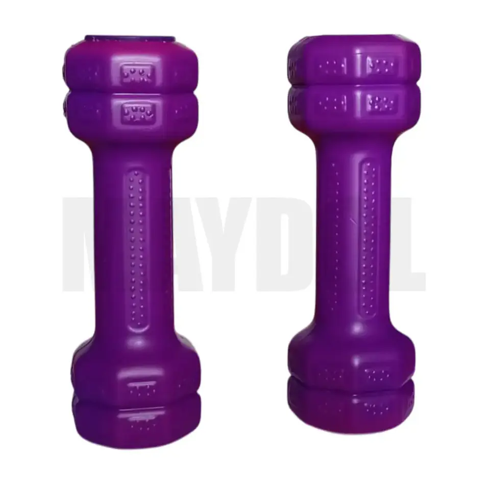 Mancuernas de Vinil 0.5 kg (Par) – Pesas Antideslizantes para Fitness y Tonificación Lila 2