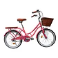 Bicicleta Vintage Aro 20 Fucsia con Canasta y Parrilla - Miniatura 1