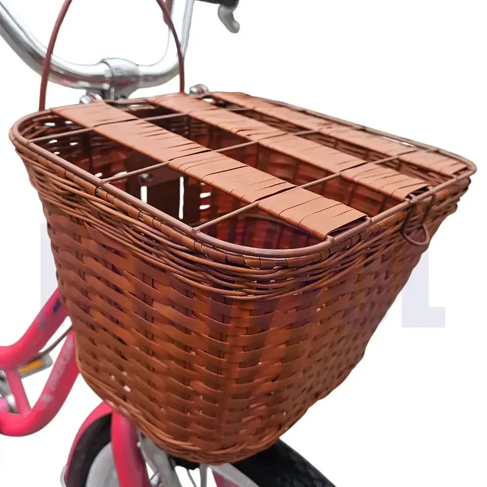 Bicicleta Vintage Aro 20 Fucsia con Canasta y Parrilla 7