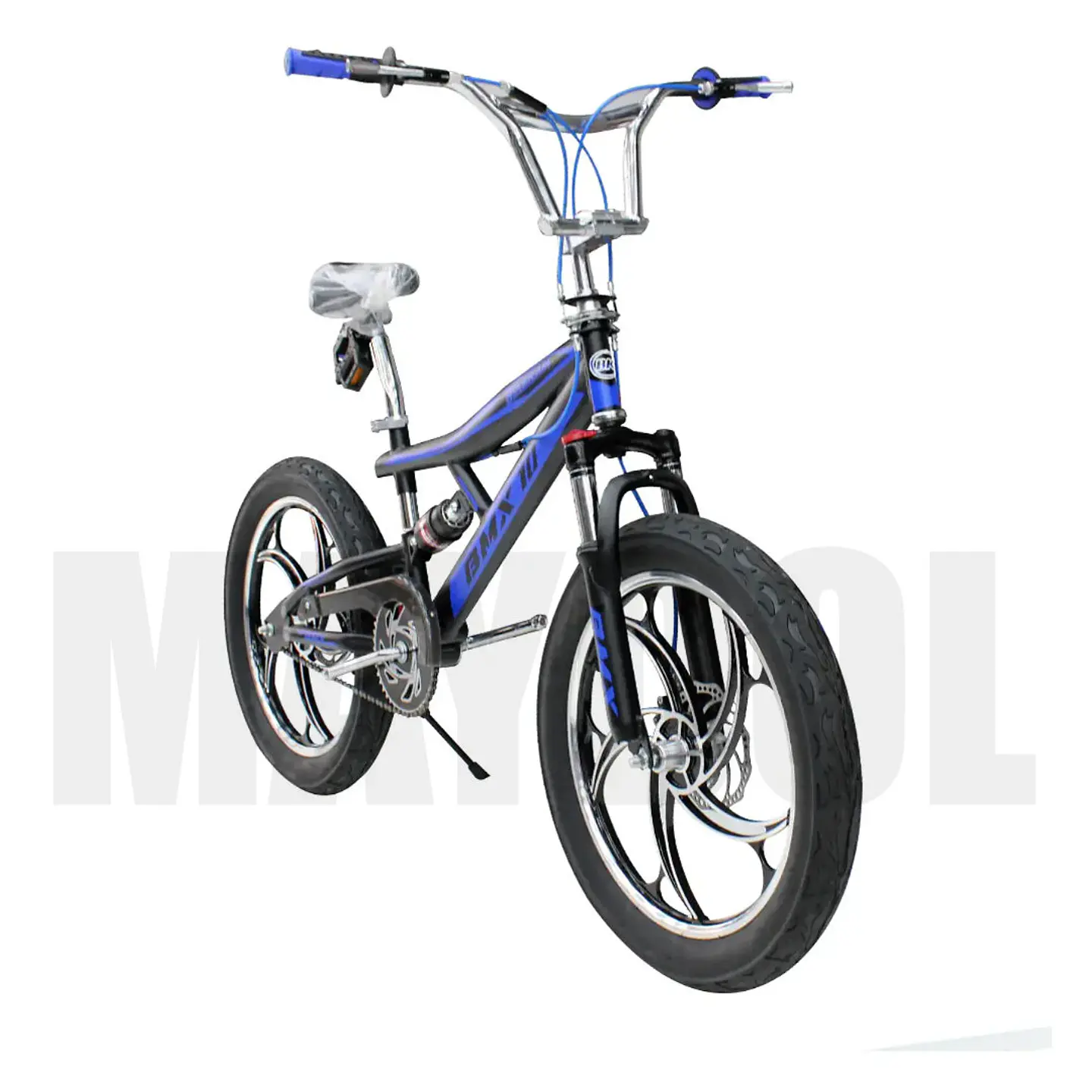 Bicicleta BMX Aro 20 Doble Suspensión Negro/Azul 2