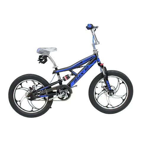 Bicicleta BMX Aro 20 Doble Suspensión Negro/Azul