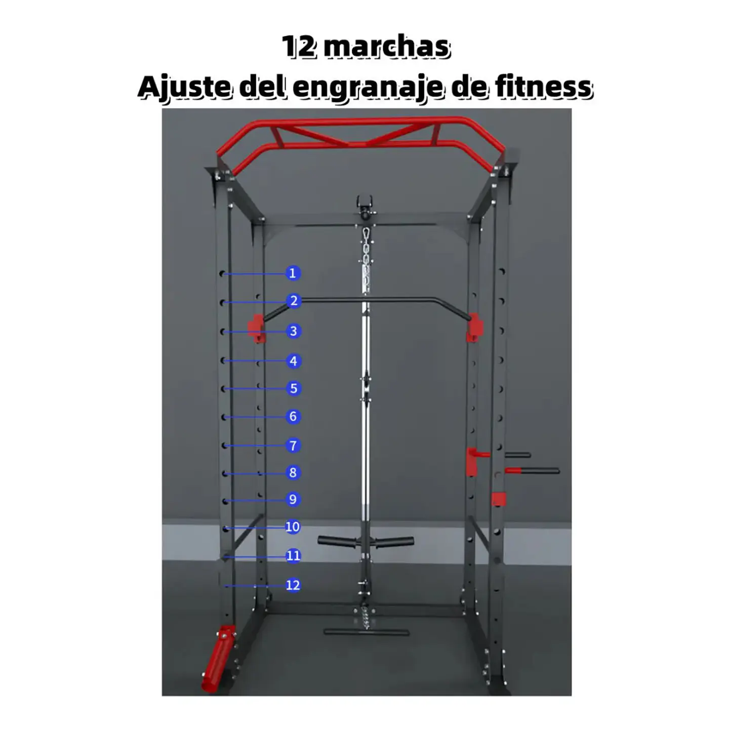 Jaula de Potencia Multifuncional con Poleas y Dominadas – 200 kg 4