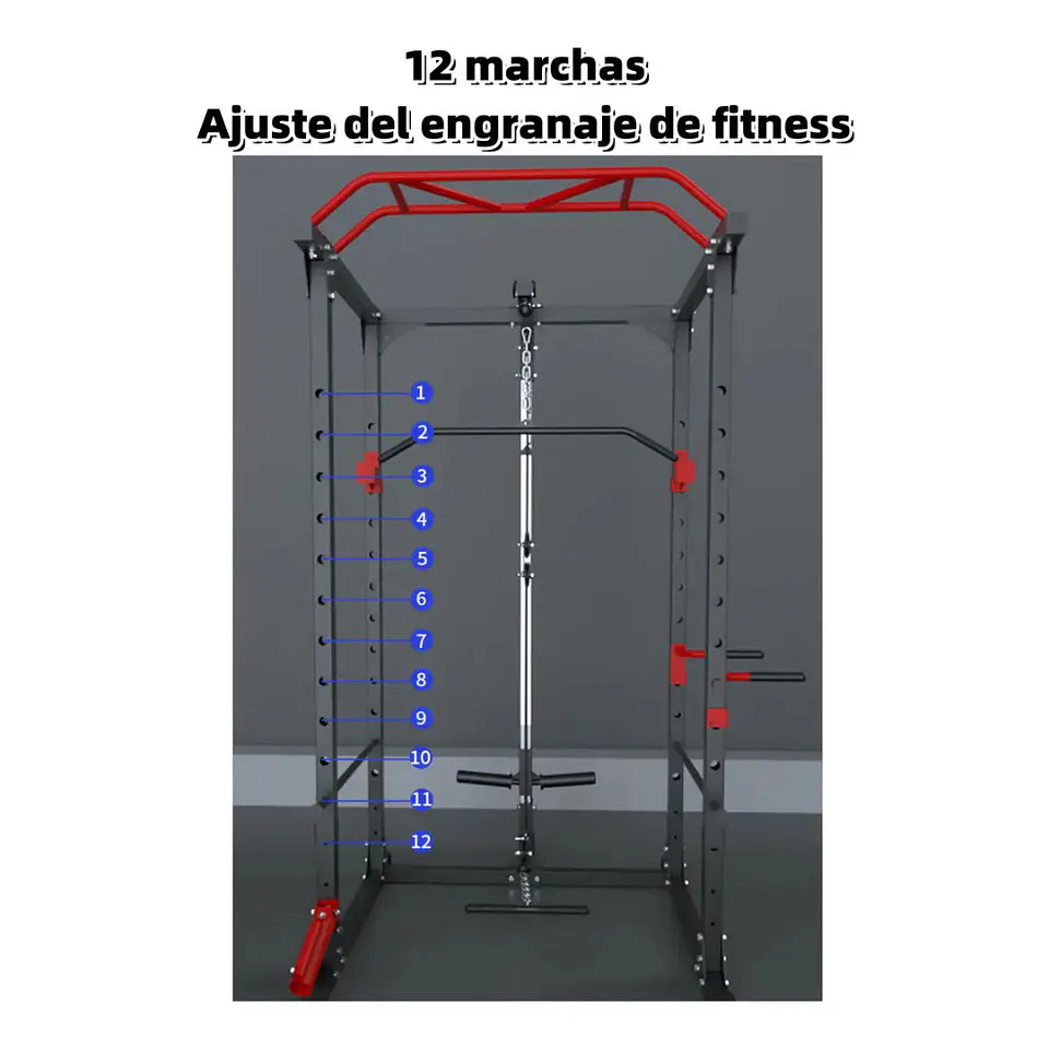 Jaula de Potencia Multifuncional con Poleas y Dominadas – 200 kg 4