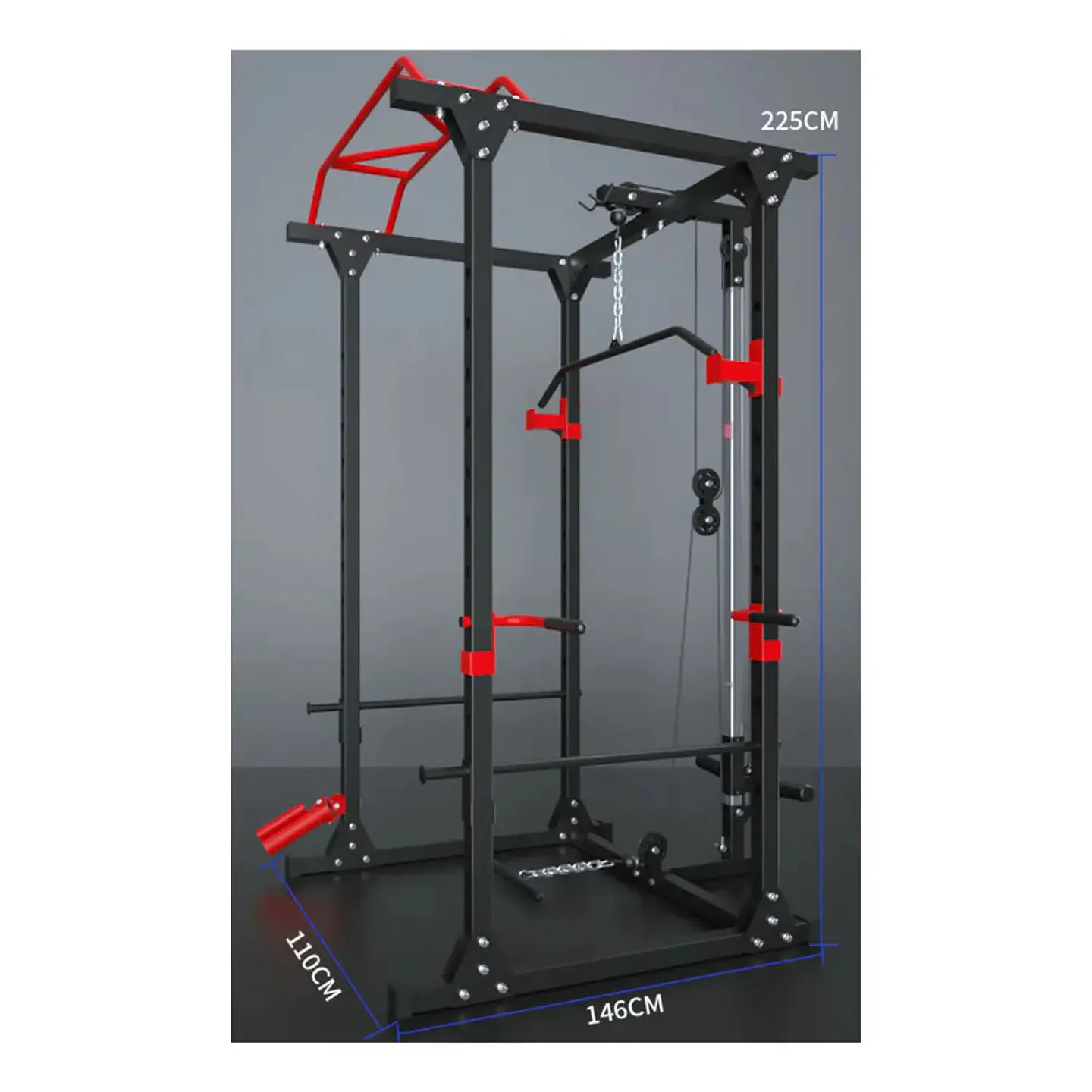 Jaula de Potencia Multifuncional con Poleas y Dominadas – 200 kg 6