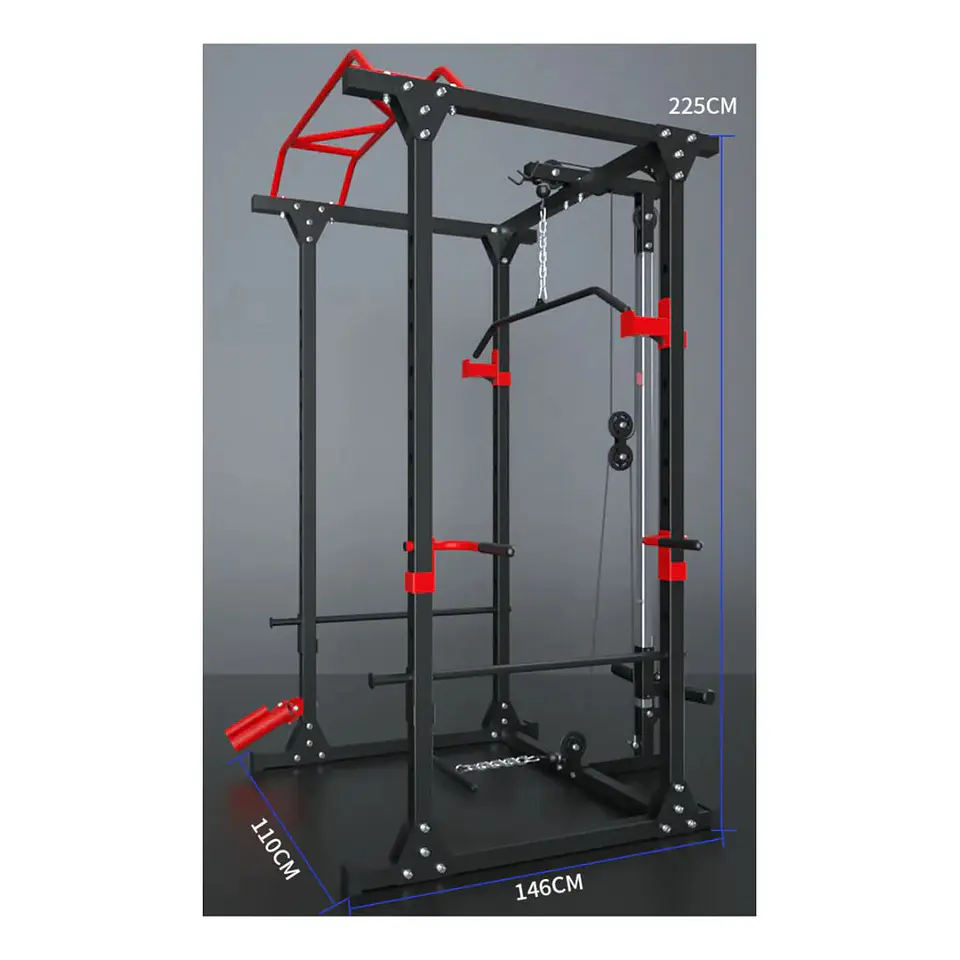 Jaula de Potencia Multifuncional con Poleas y Dominadas – 200 kg 6