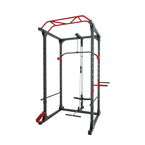 Jaula de Potencia Multifuncional con Poleas y Dominadas – 200 kg