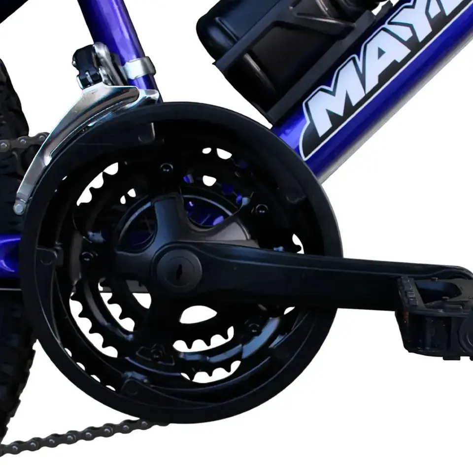 Bicicleta MTB Maydol Aro 24 con 16 Velocidades Azul y Accesorios 6