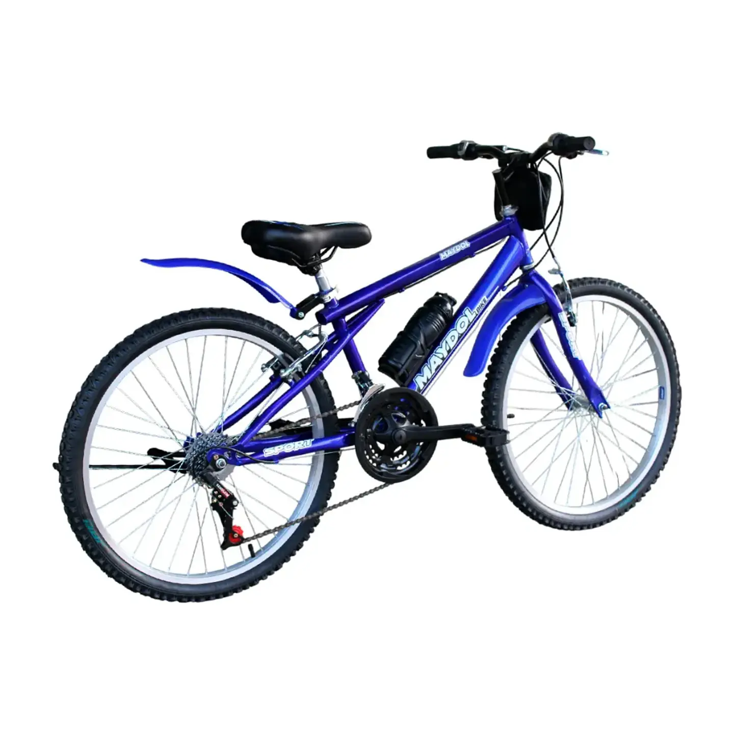 Bicicleta MTB Maydol Aro 24 con 16 Velocidades Azul y Accesorios 3