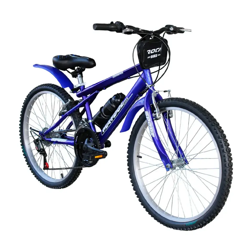 Bicicleta MTB Maydol Aro 24 con 16 Velocidades Azul y Accesorios 2
