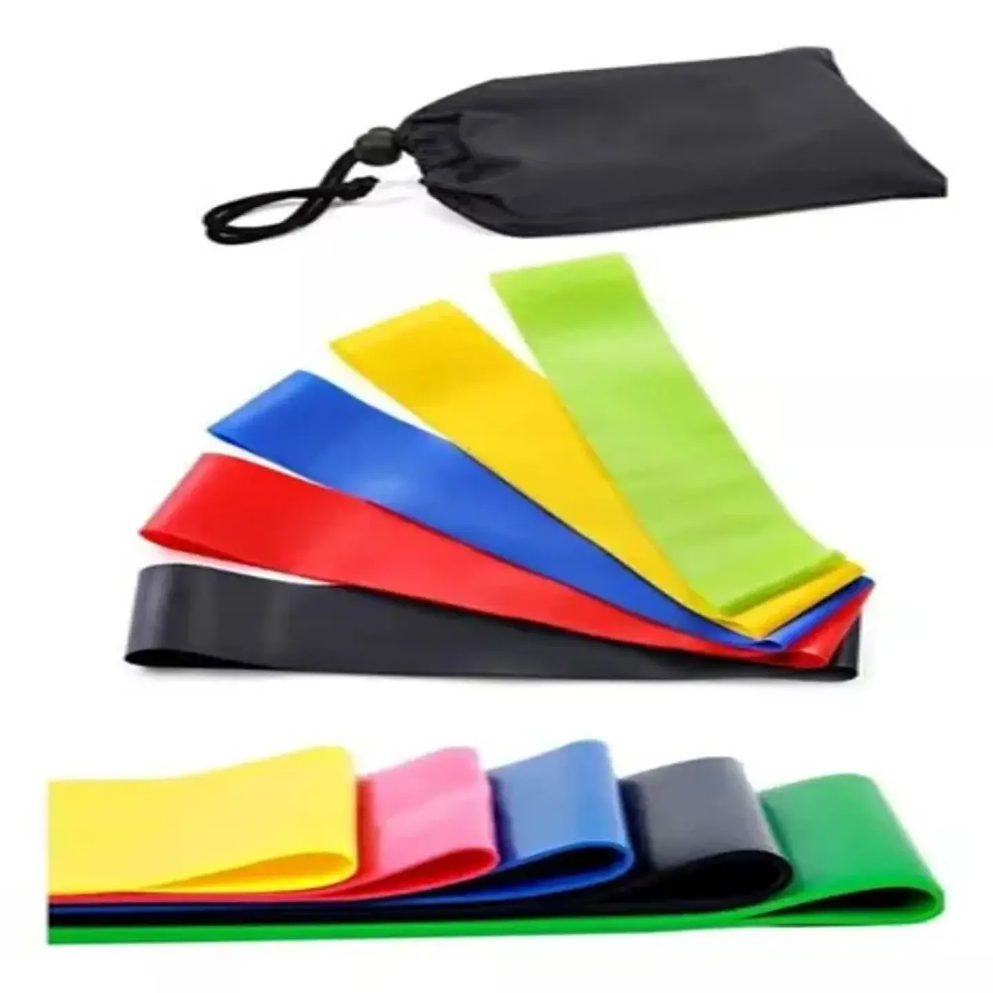 Set de 5 Bandas Cerradas de Látex Arcoíris - 5 Niveles de Resistencia Pro 4