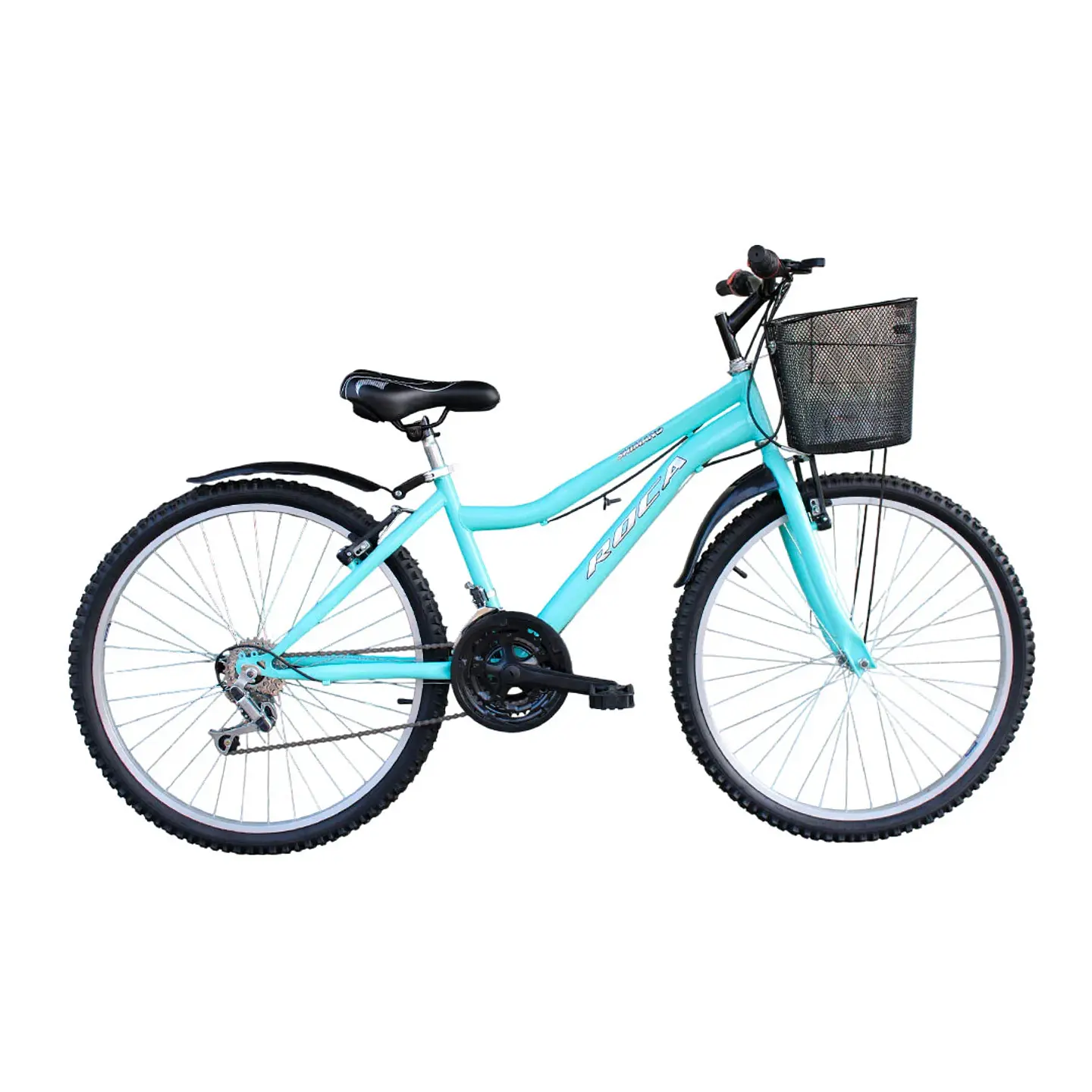 Bicicleta MTB Dama Aro 26 con Canasta y 18 Velocidades Verde 1