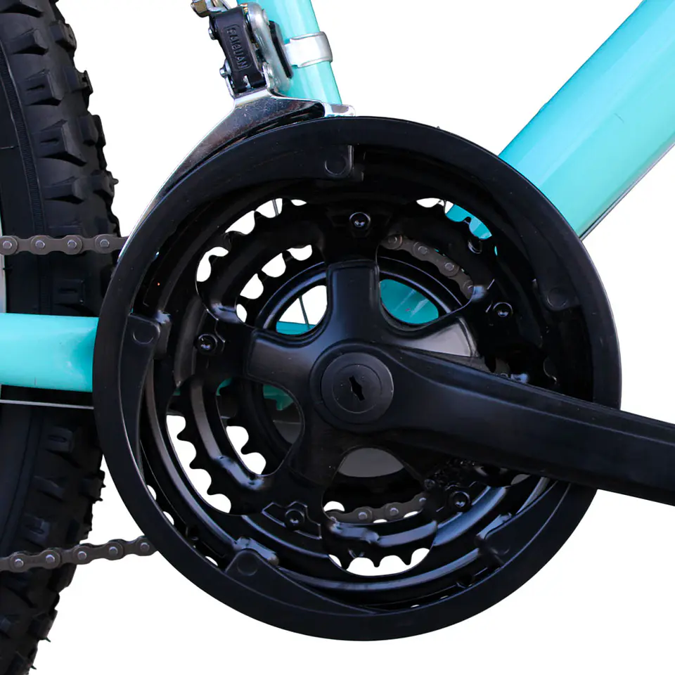 Bicicleta MTB Dama Aro 26 con Canasta y 18 Velocidades Verde 6
