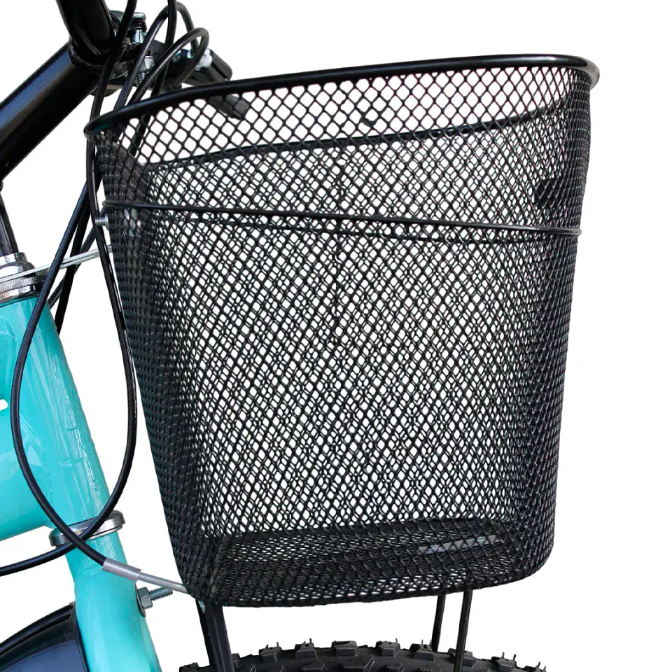Bicicleta MTB Dama Aro 26 con Canasta y 18 Velocidades Verde 4