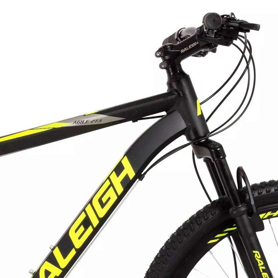 Bicicleta MTB Raleigh Agile Aro 27.5 de Aluminio Negro/Amarillo 2