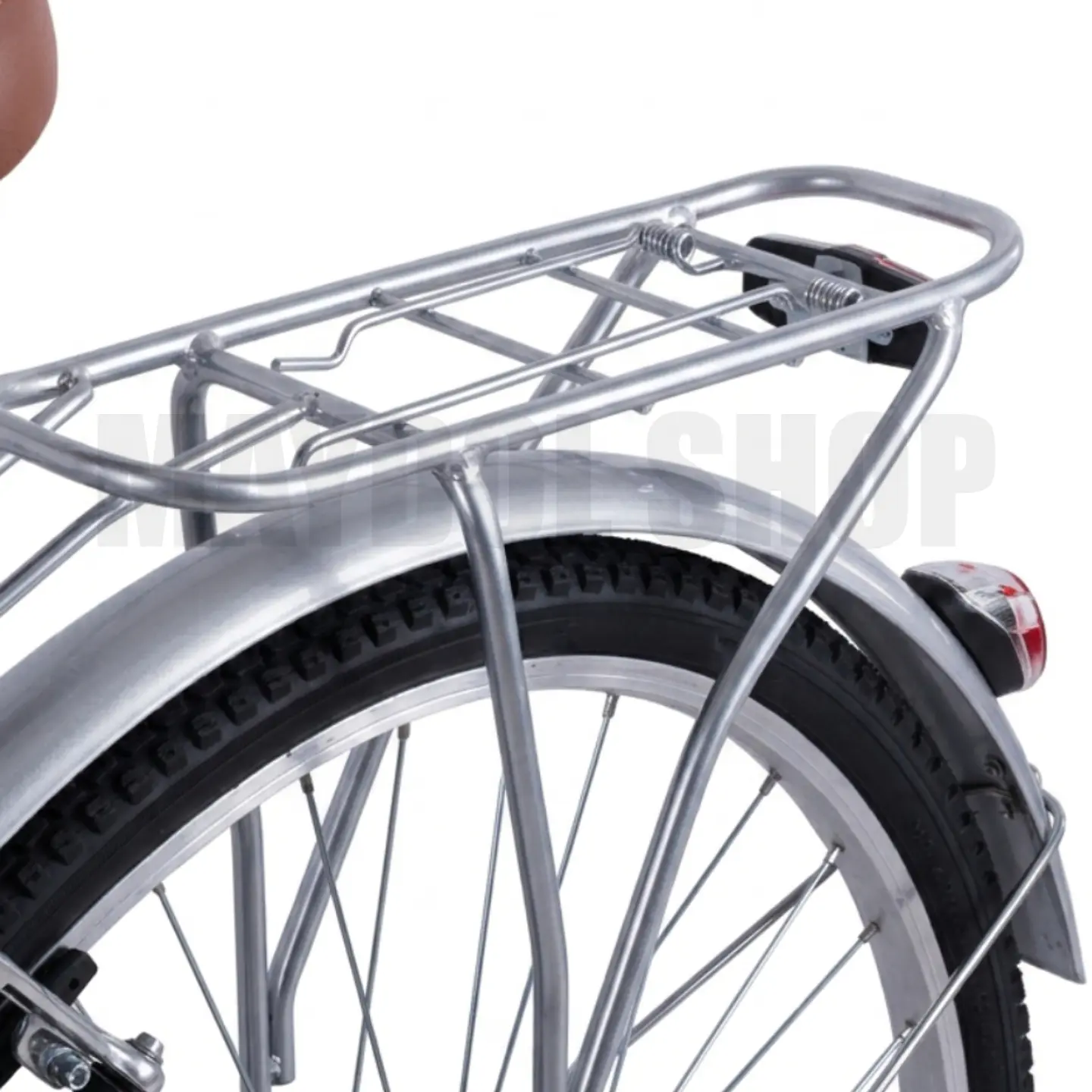 Bicicleta Urbana Lady Aro 26 Gris con Canasta, Parrilla y 7 Velocidades 2