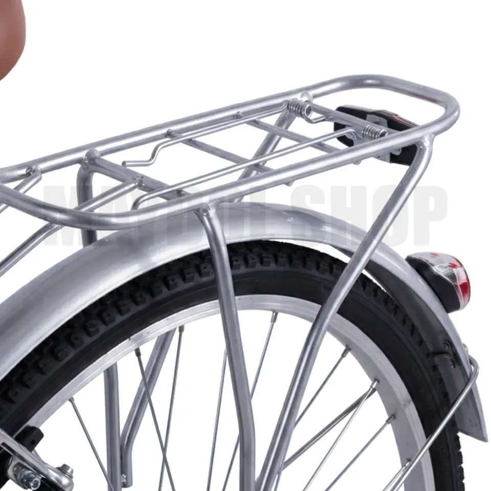 Bicicleta Urbana Lady Aro 26 Gris con Canasta, Parrilla y 7 Velocidades 2