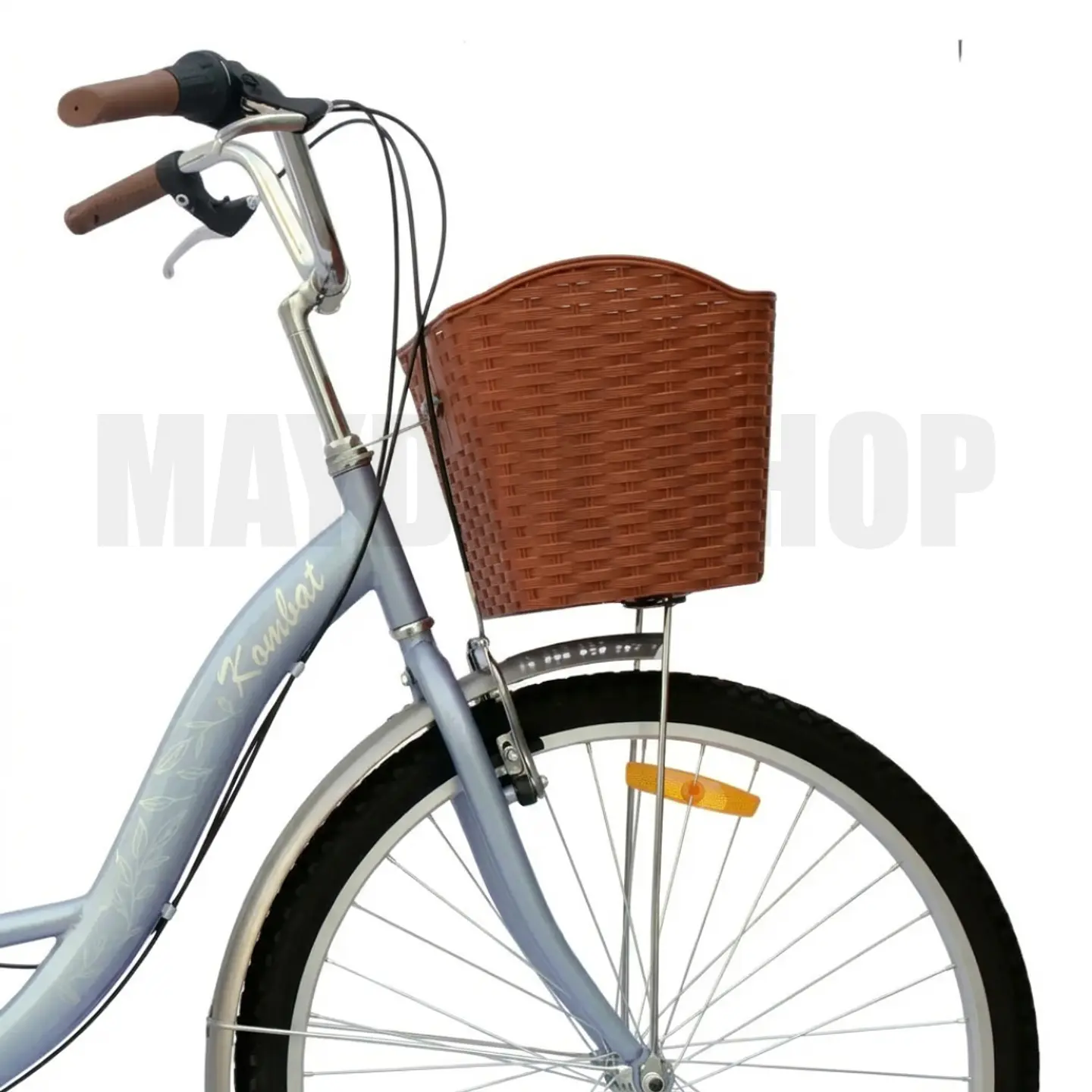 Bicicleta Urbana Lady Aro 26 Gris con Canasta, Parrilla y 7 Velocidades 3