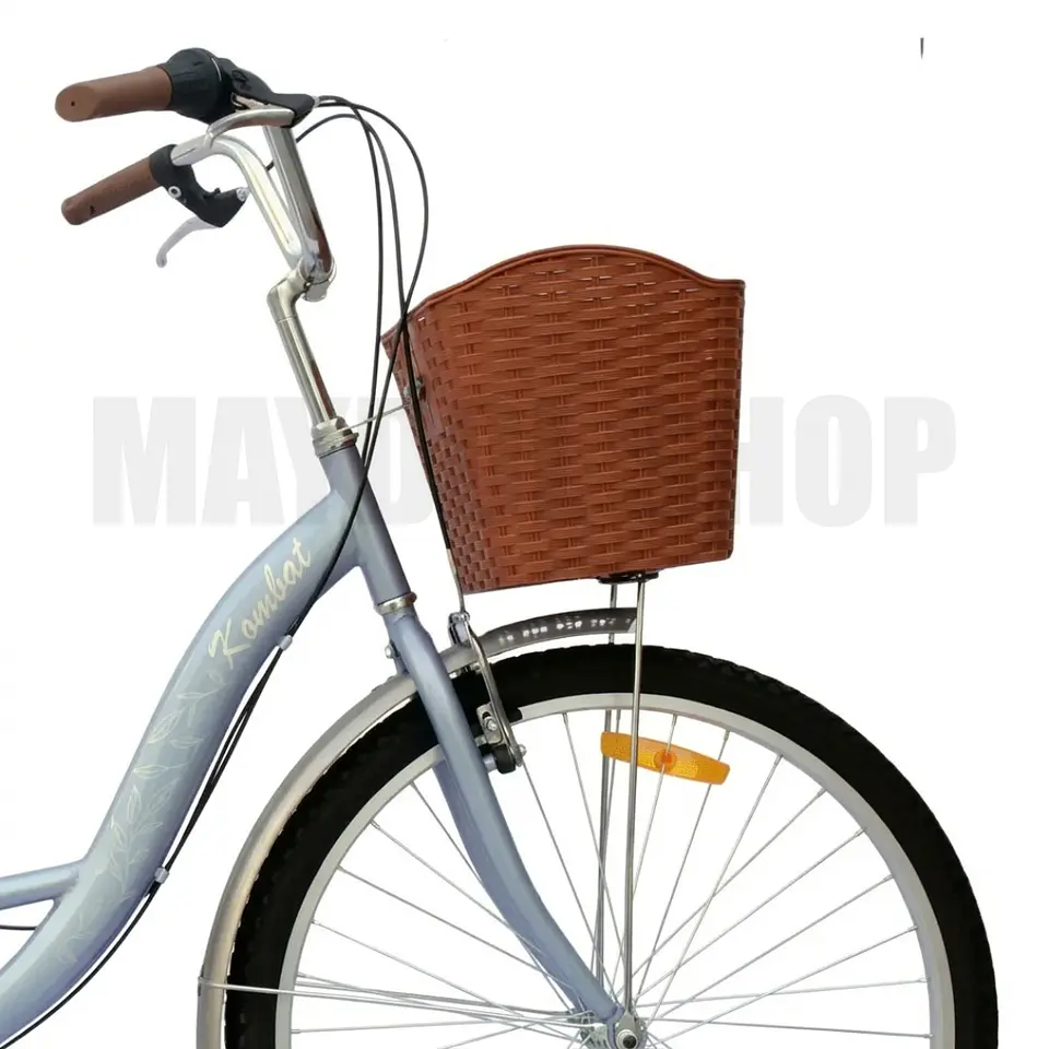 Bicicleta Urbana Lady Aro 26 Gris con Canasta, Parrilla y 7 Velocidades 3