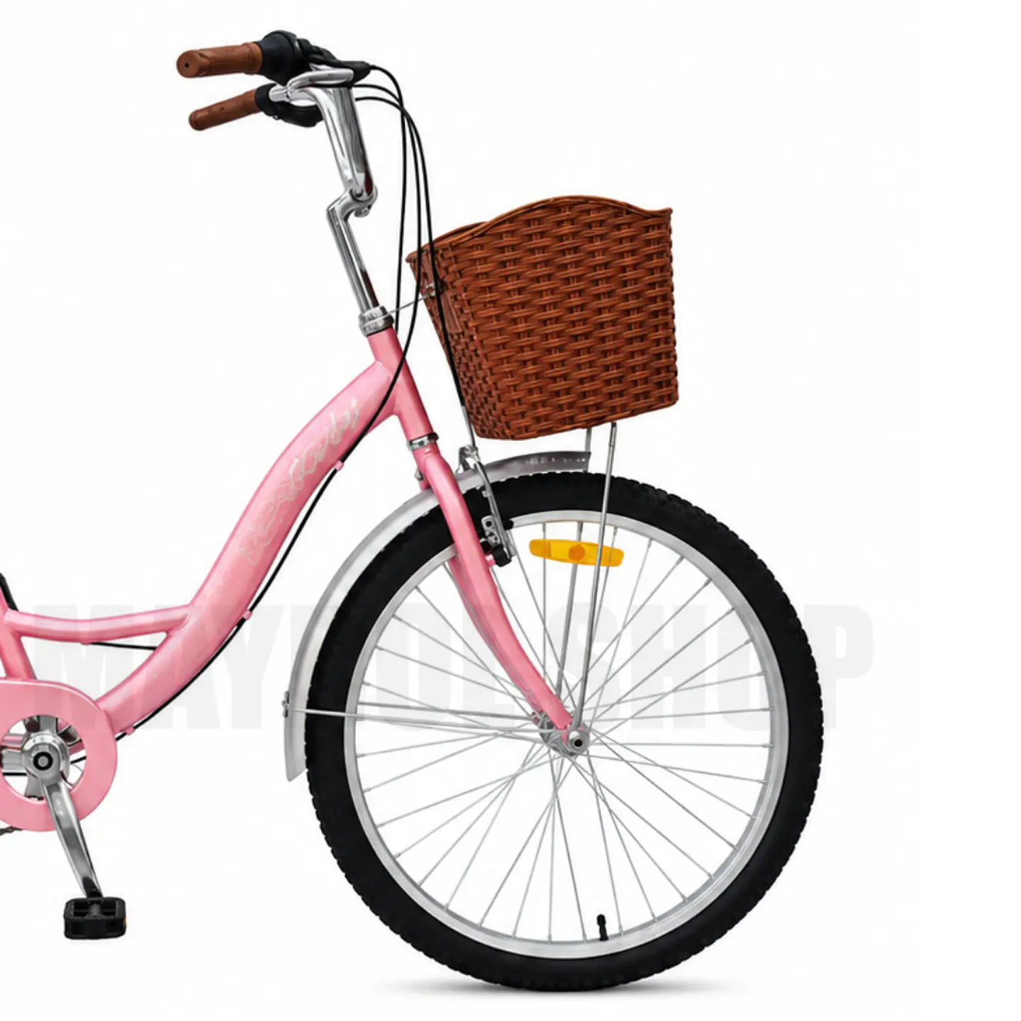Bicicleta Urbana Lady Aro 26 Rosada con Canasta, Parrilla y 7 Velocidades 2