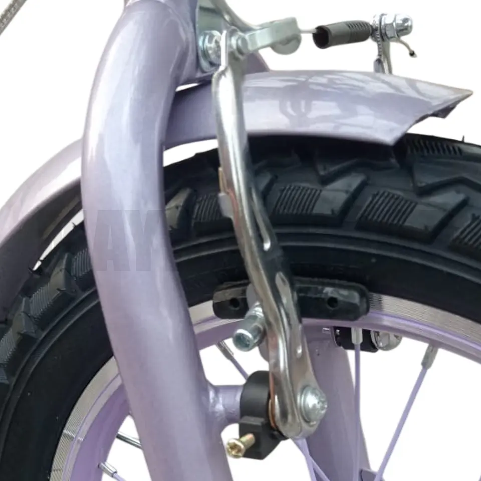 Bicicleta Infantil Aro 16 Lila con Canasta y Ruedas Auxiliares 7
