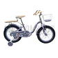 Bicicleta Infantil Aro 16 Lila con Canasta y Ruedas Auxiliares - Miniatura 1