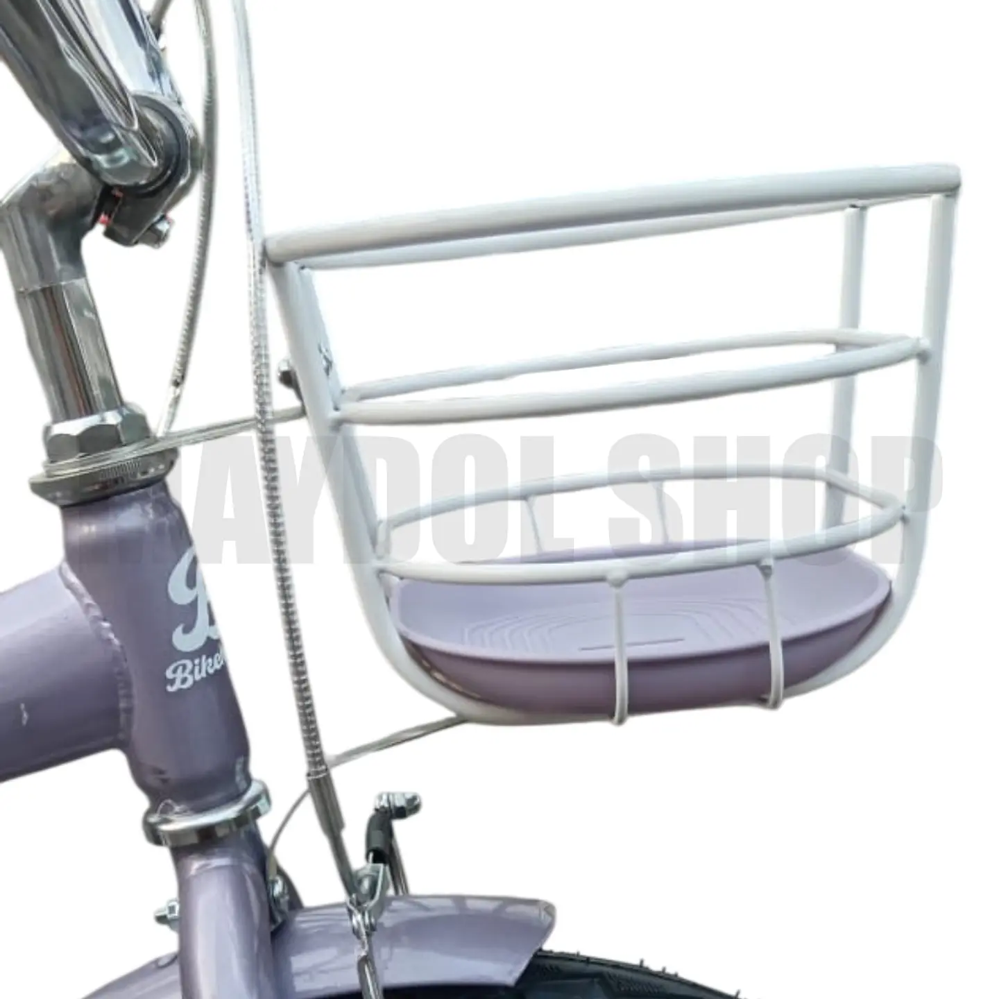 Bicicleta Infantil Aro 16 Lila con Canasta y Ruedas Auxiliares 4