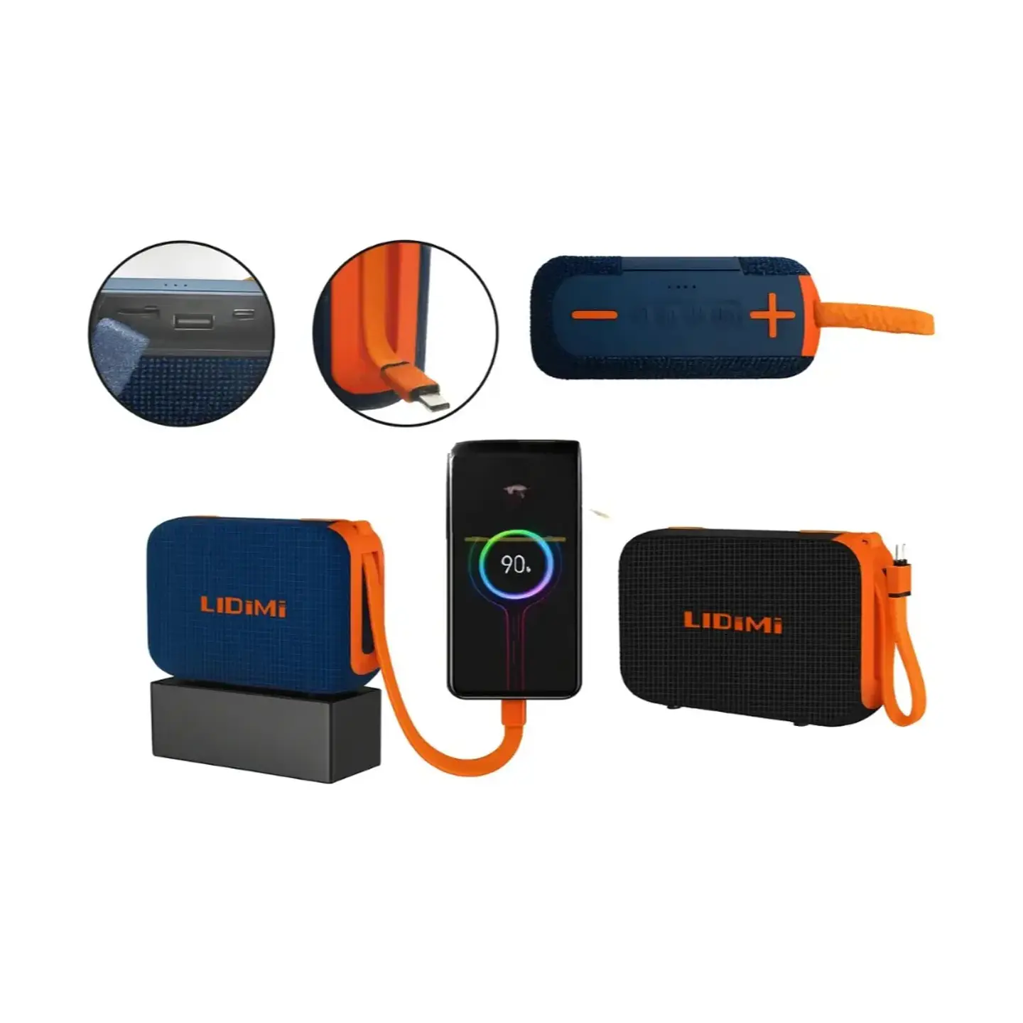 Parlante LIDIMI LD-S857 Bluetooth 10W con Power Bank 10000mAh 6